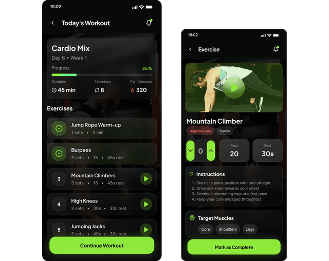 Today's workout — Cardio Mix