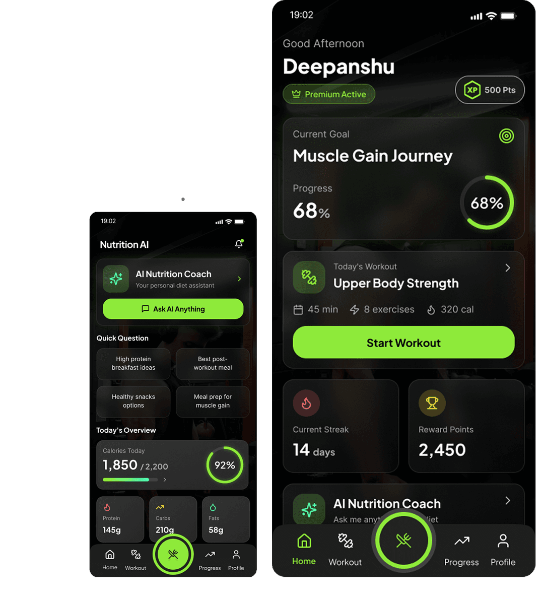 Workout dashboard